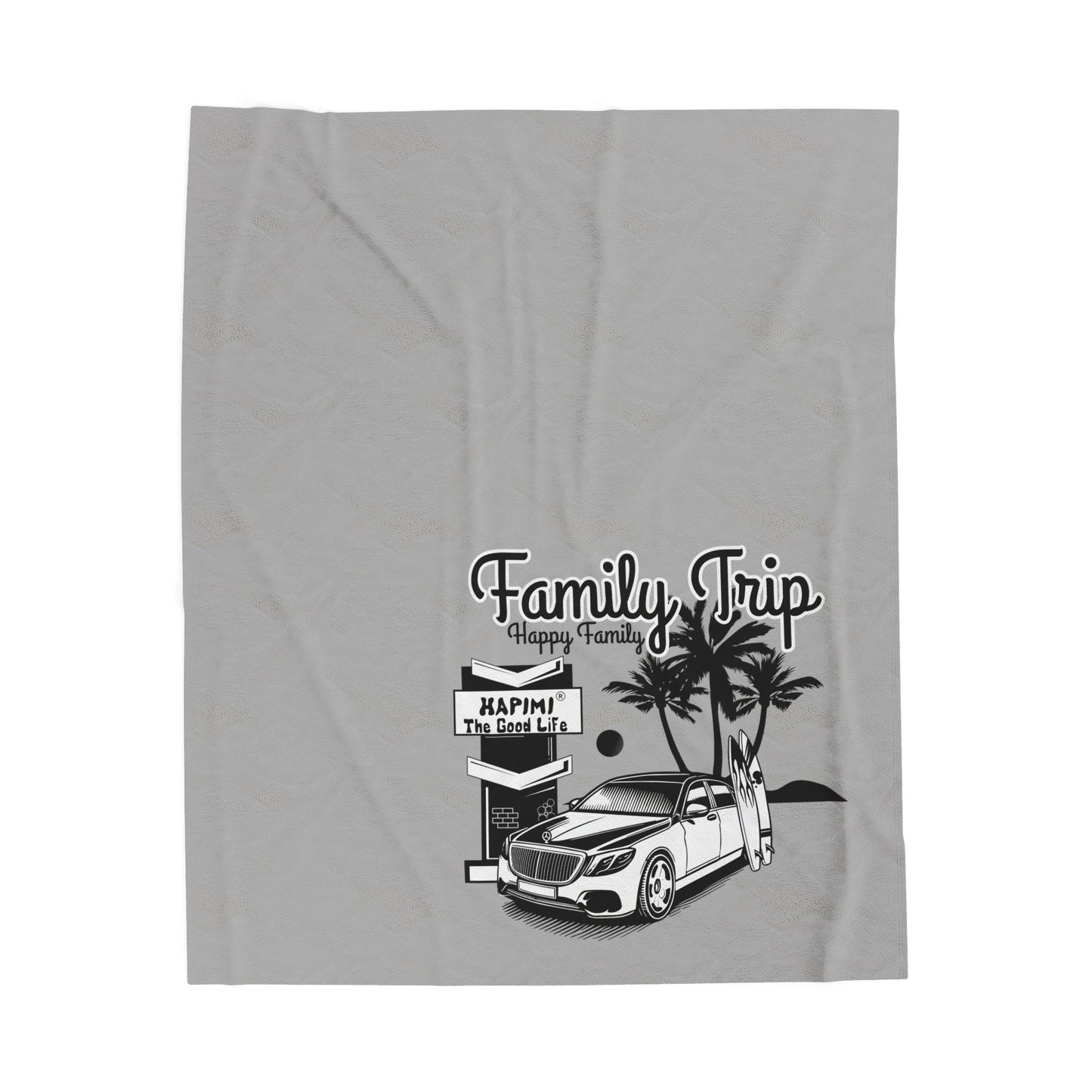 Family Trip Velveteen Plush Blanket