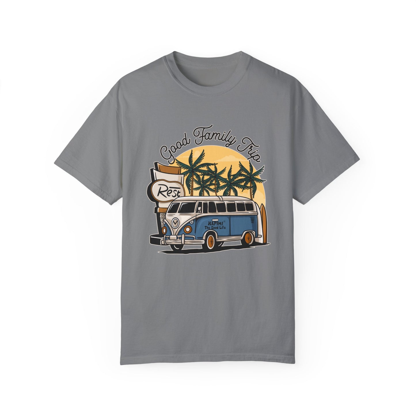 Good Family Trip Unisex Garment-Dyed T-shirt