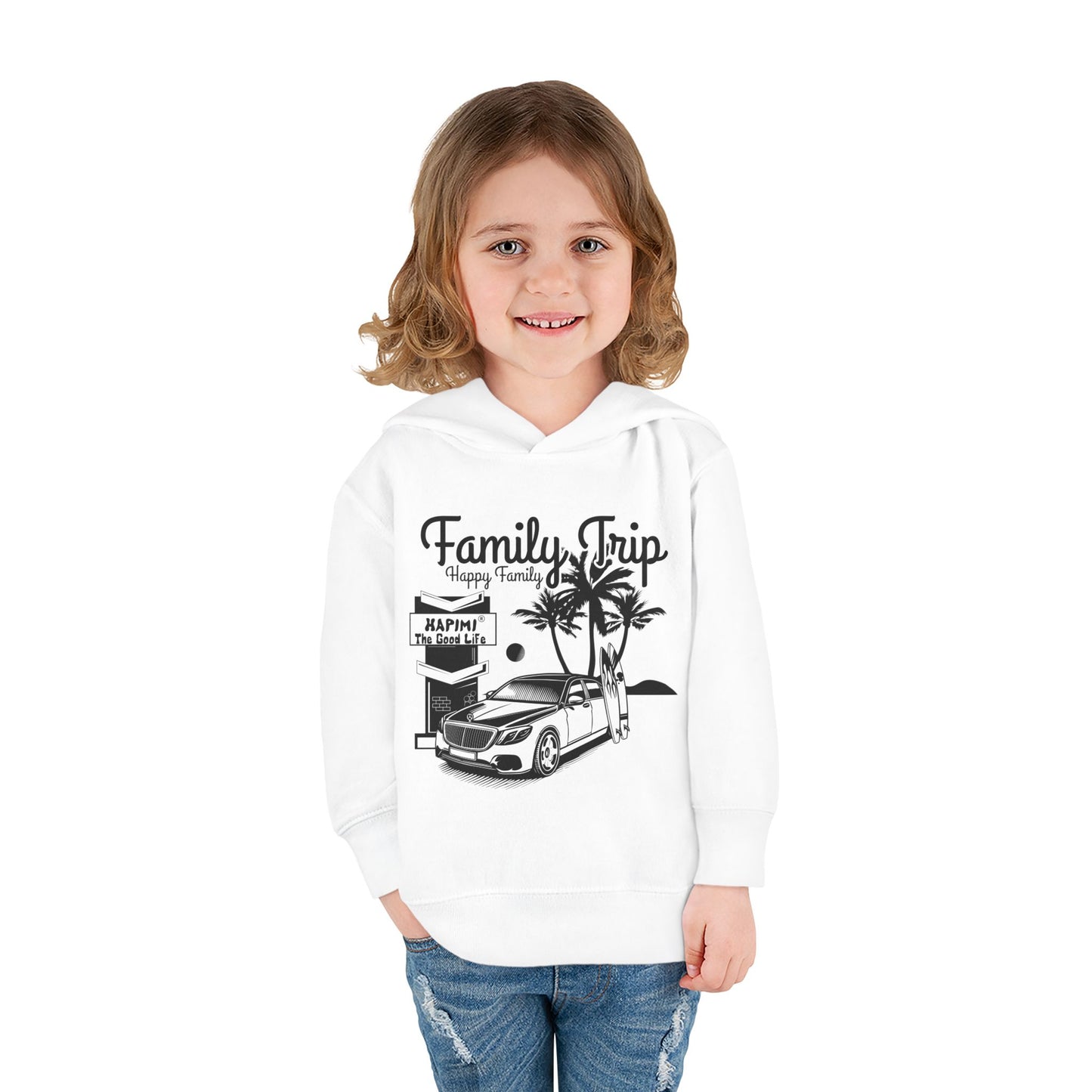 Family Trip Toddler Pullover Fleece Hoodie