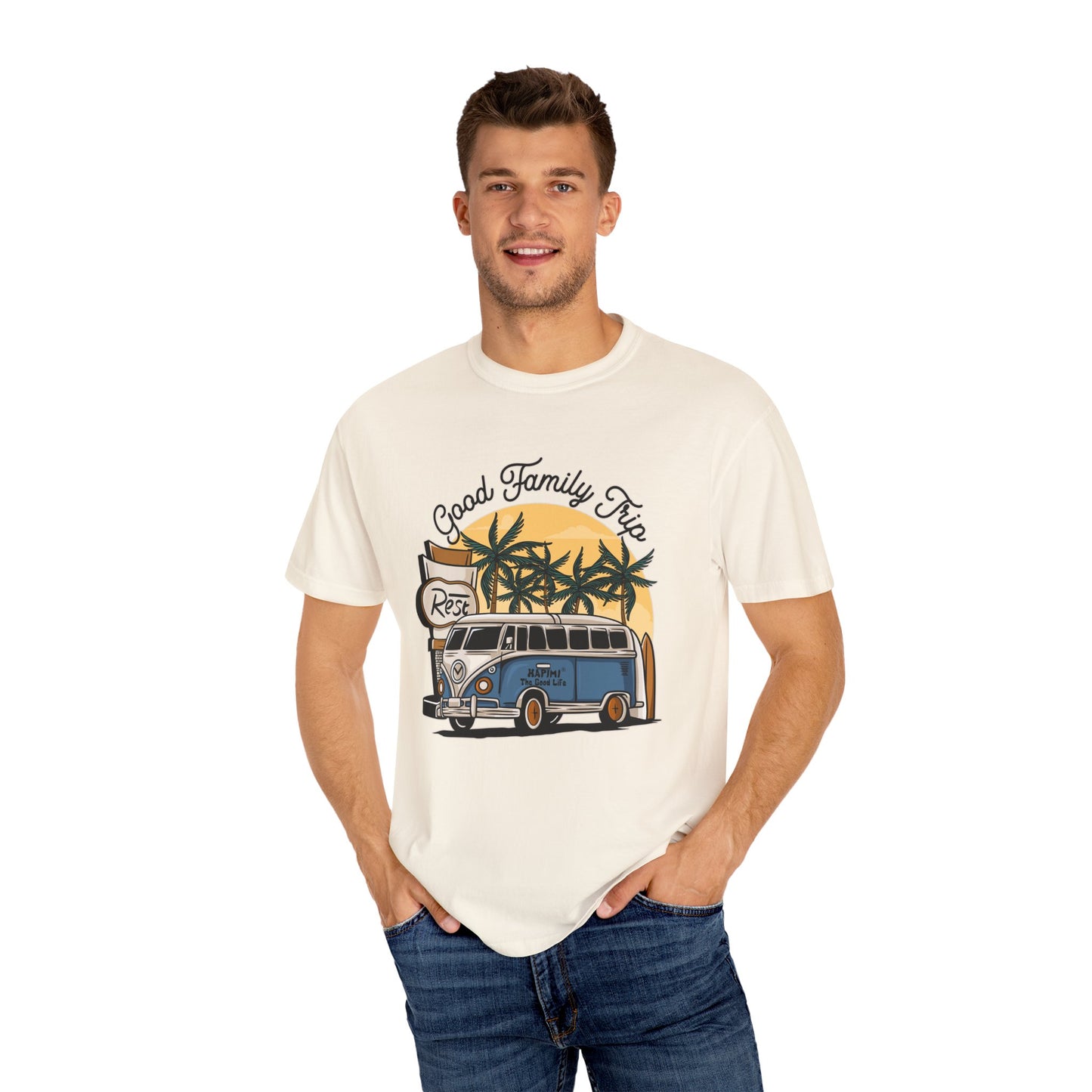 Good Family Trip Unisex Garment-Dyed T-shirt