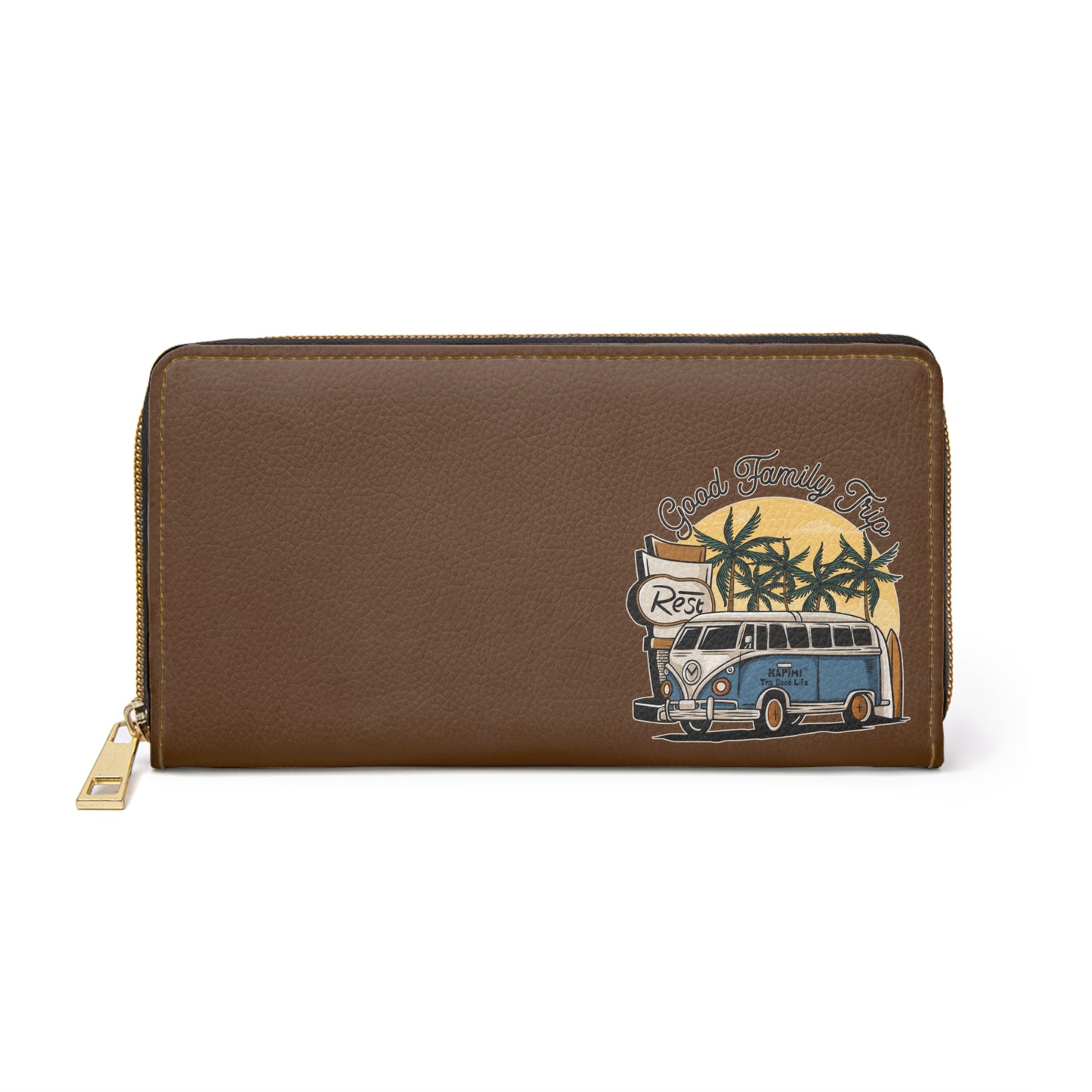 Good Family Trip HAPIMI – Signature Faux Leather Wallet