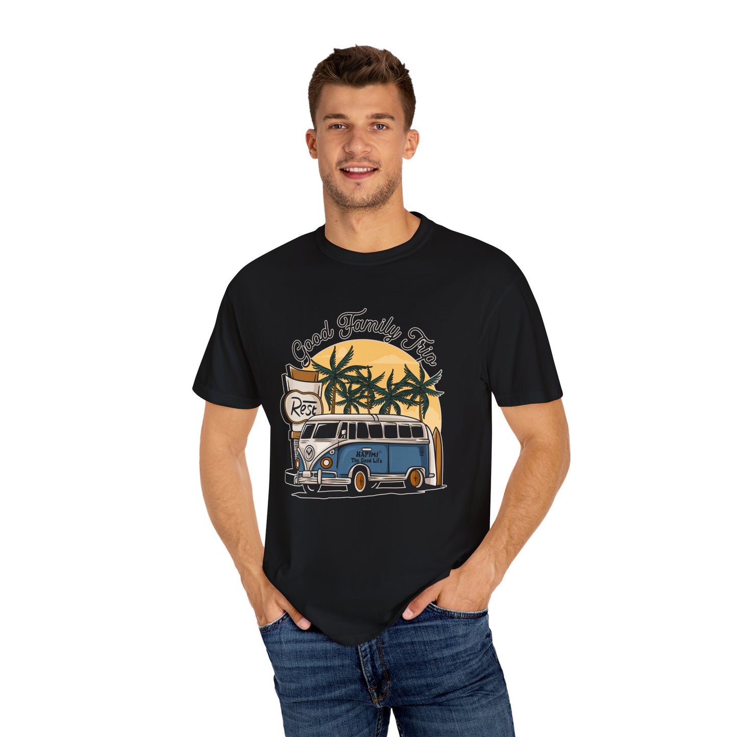 Good Family Trip Unisex Garment-Dyed T-shirt
