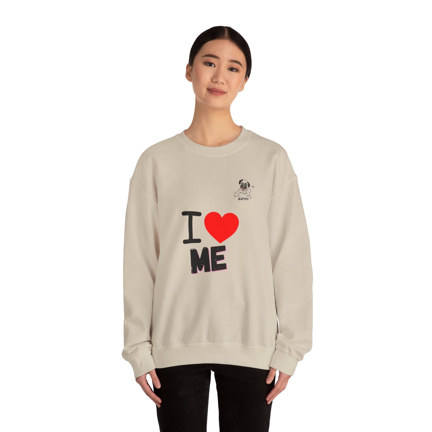 HAPIMI "I Love Me" Collection – Unisex Crewneck Sweatshirt