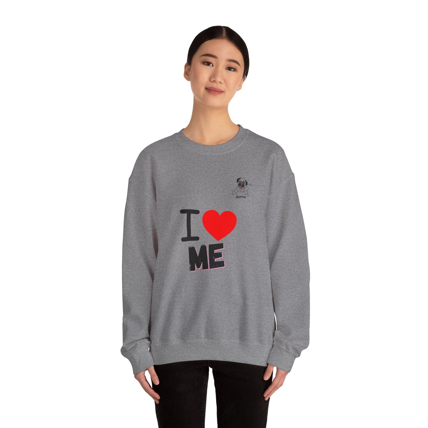 HAPIMI "I Love Me" Collection – Unisex Crewneck Sweatshirt