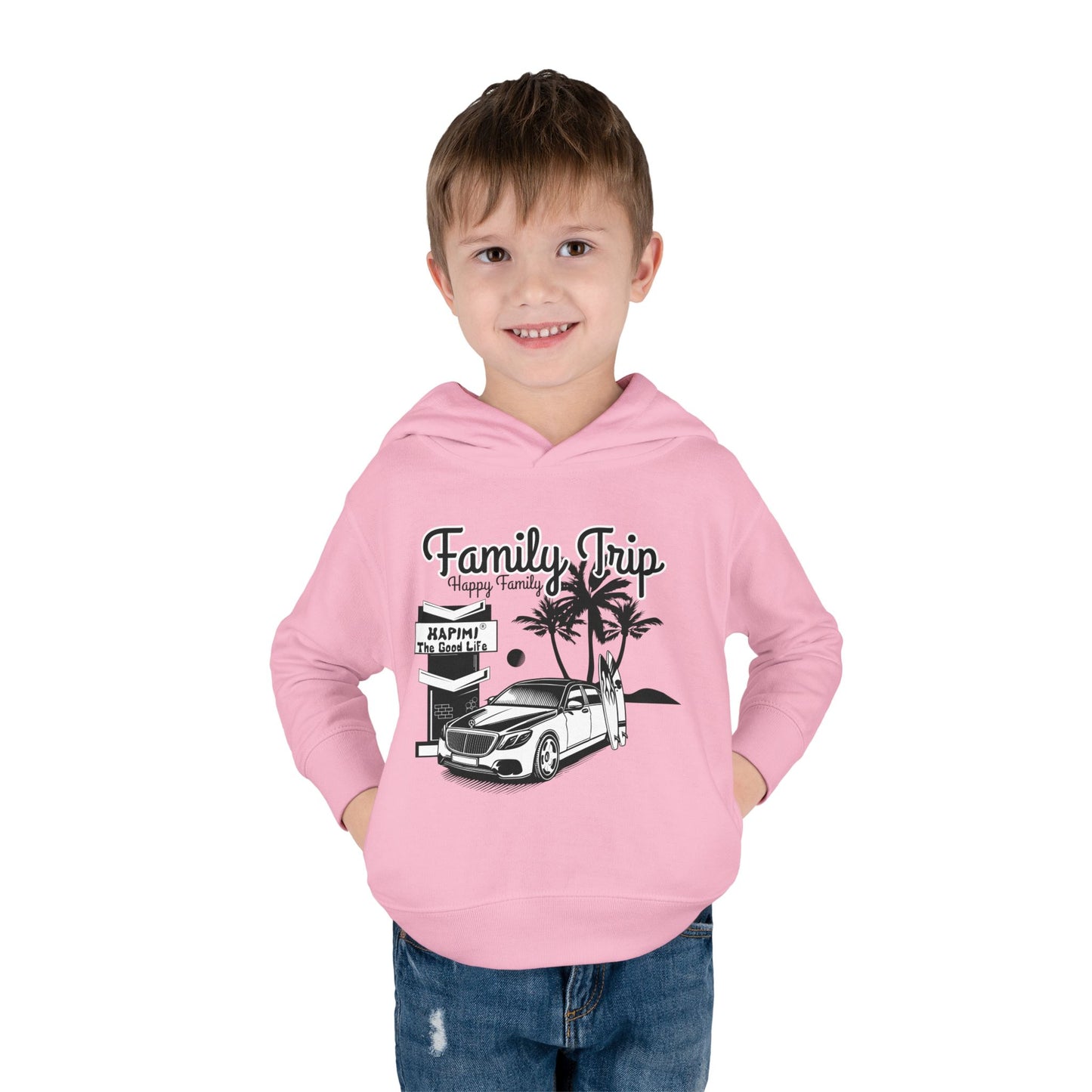 Family Trip Toddler Pullover Fleece Hoodie
