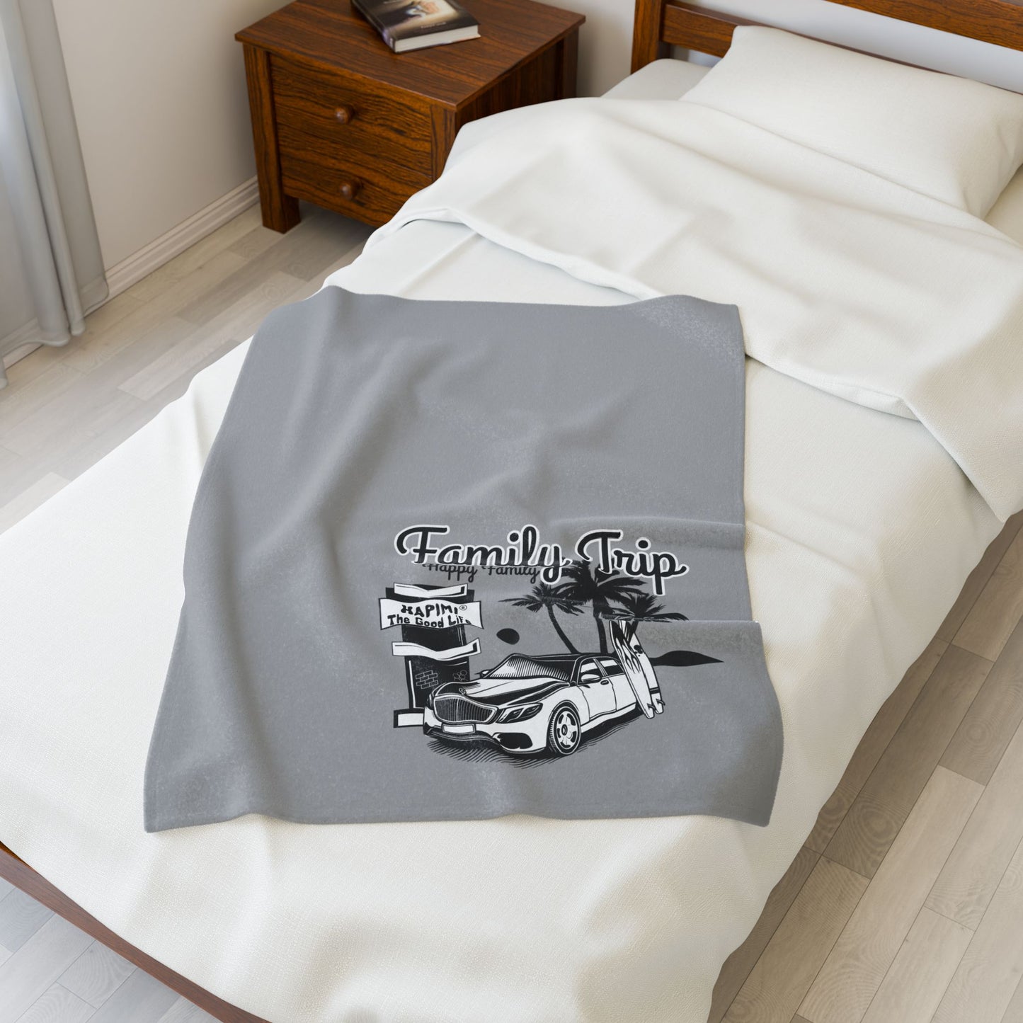 Family Trip Velveteen Plush Blanket
