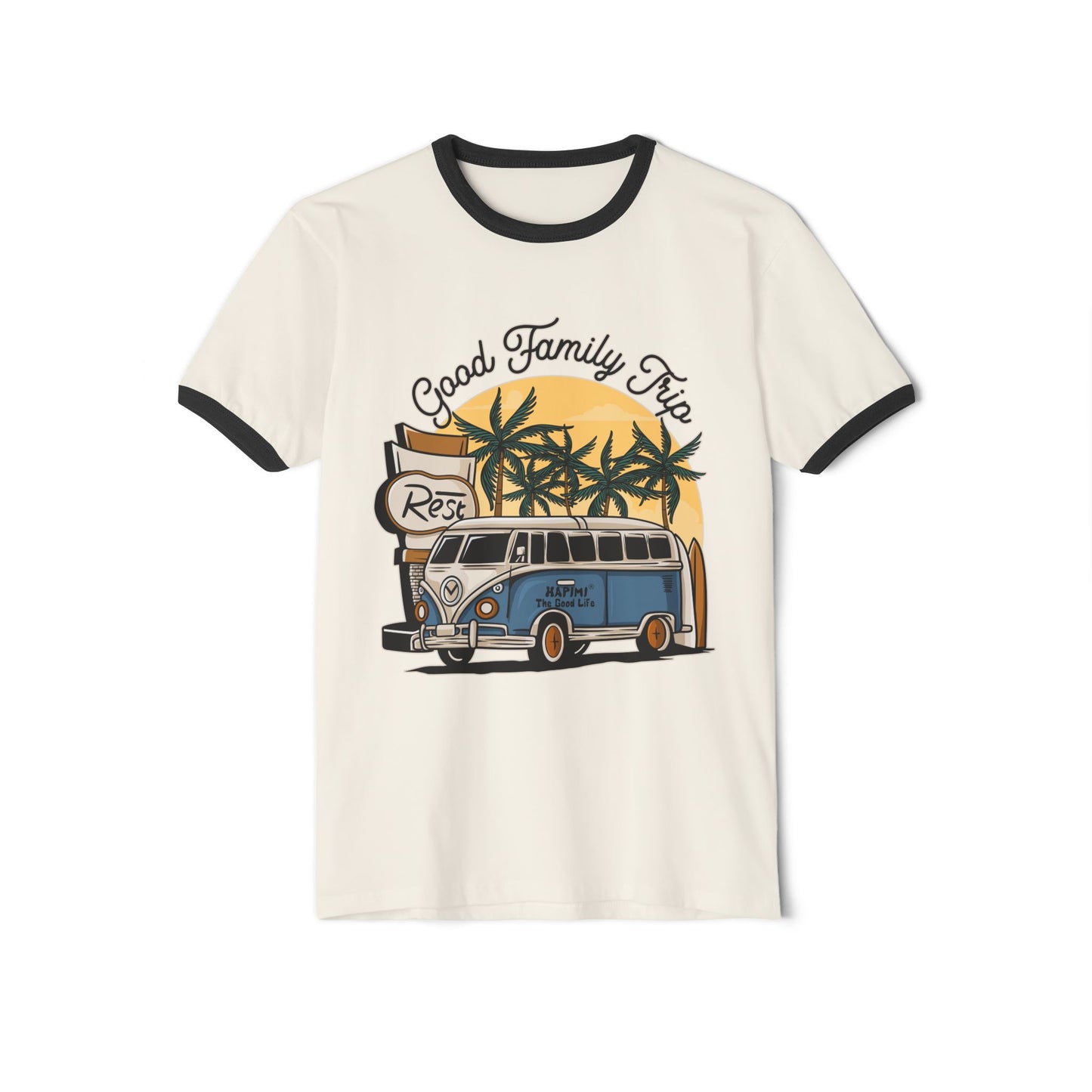 Good Family Trip Unisex Cotton Ringer T-Shirt