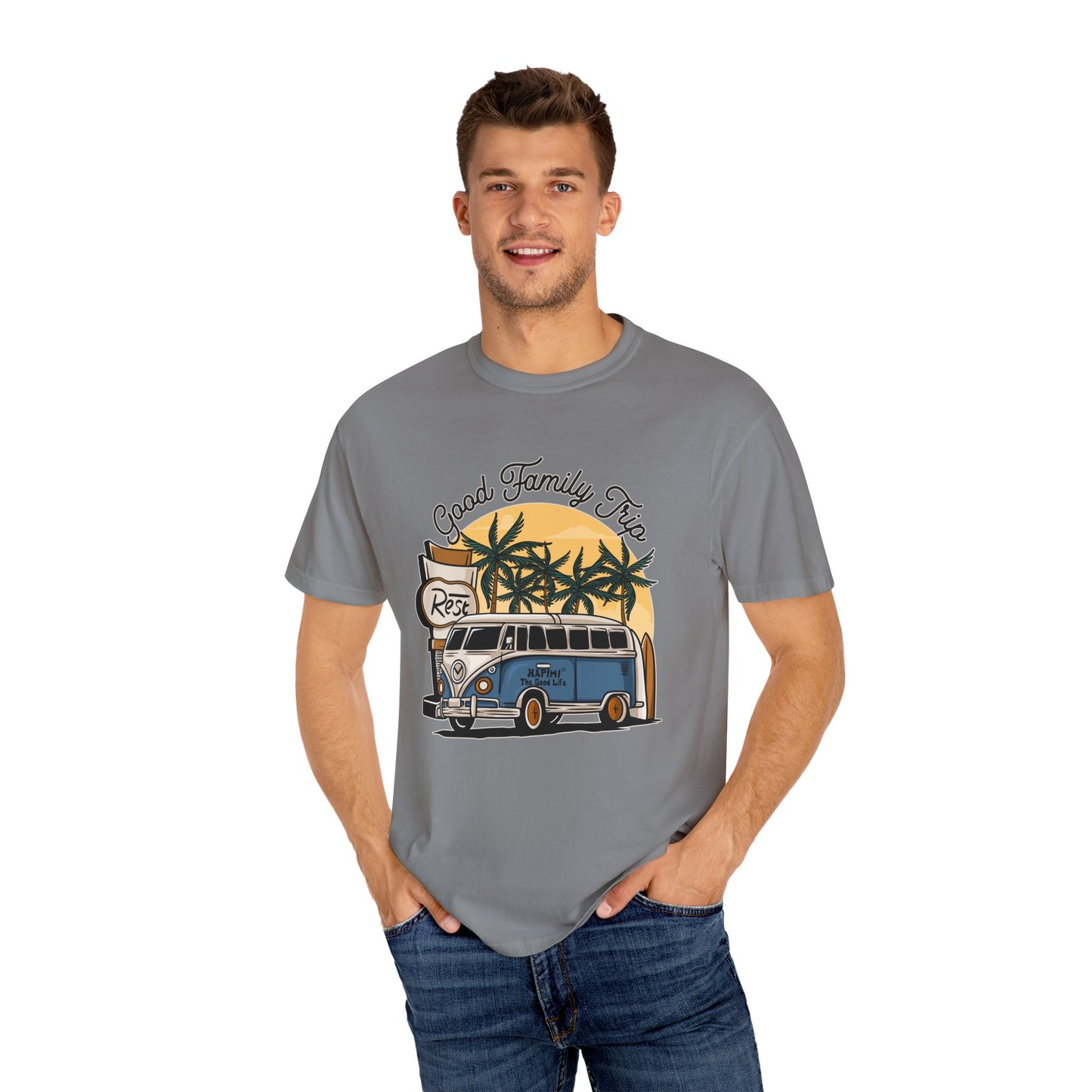 Good Family Trip Unisex Garment-Dyed T-shirt