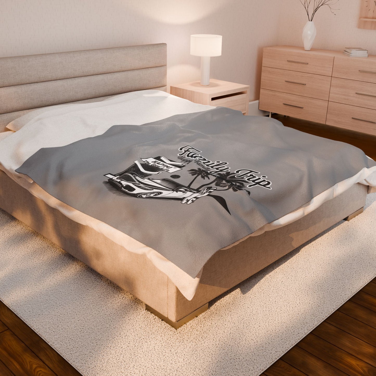 Family Trip Velveteen Plush Blanket
