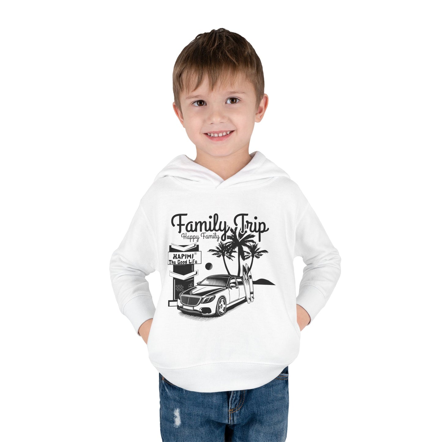 Family Trip Toddler Pullover Fleece Hoodie