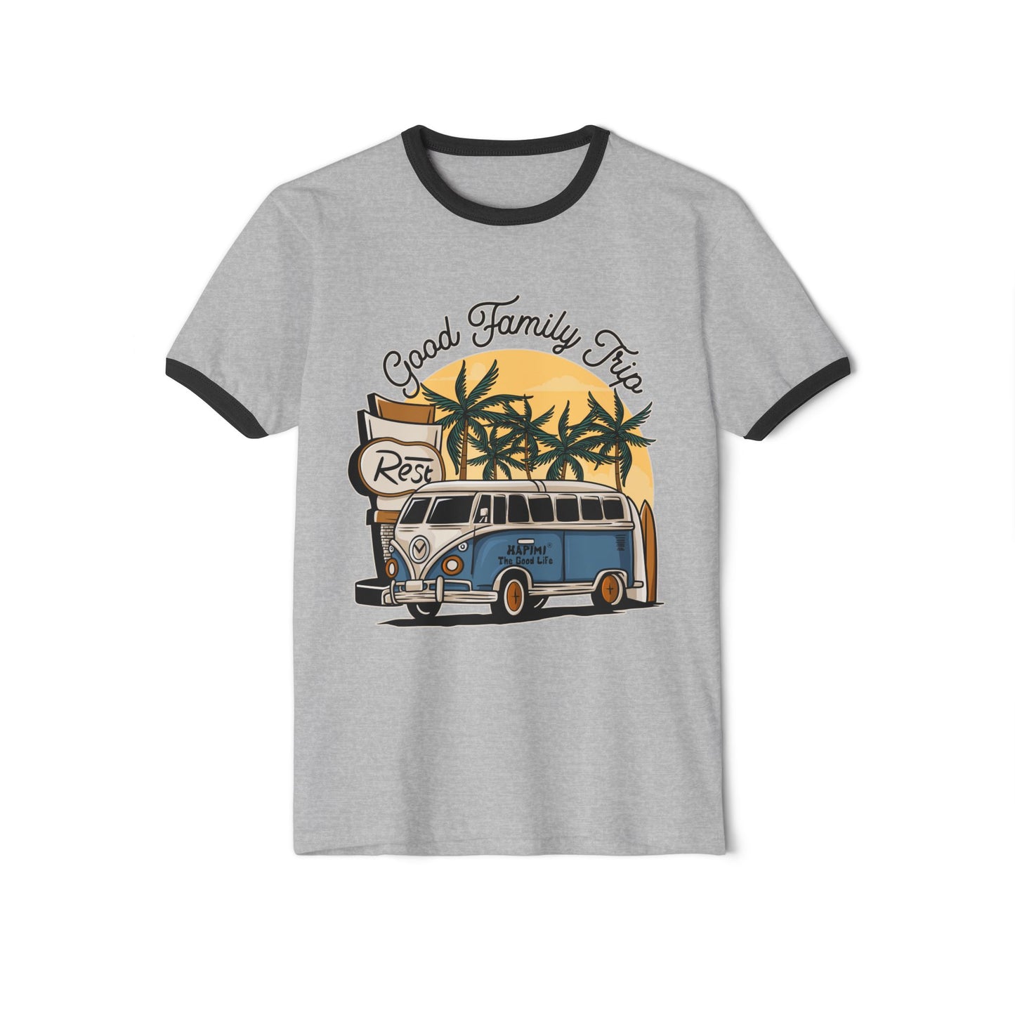 Good Family Trip Unisex Cotton Ringer T-Shirt