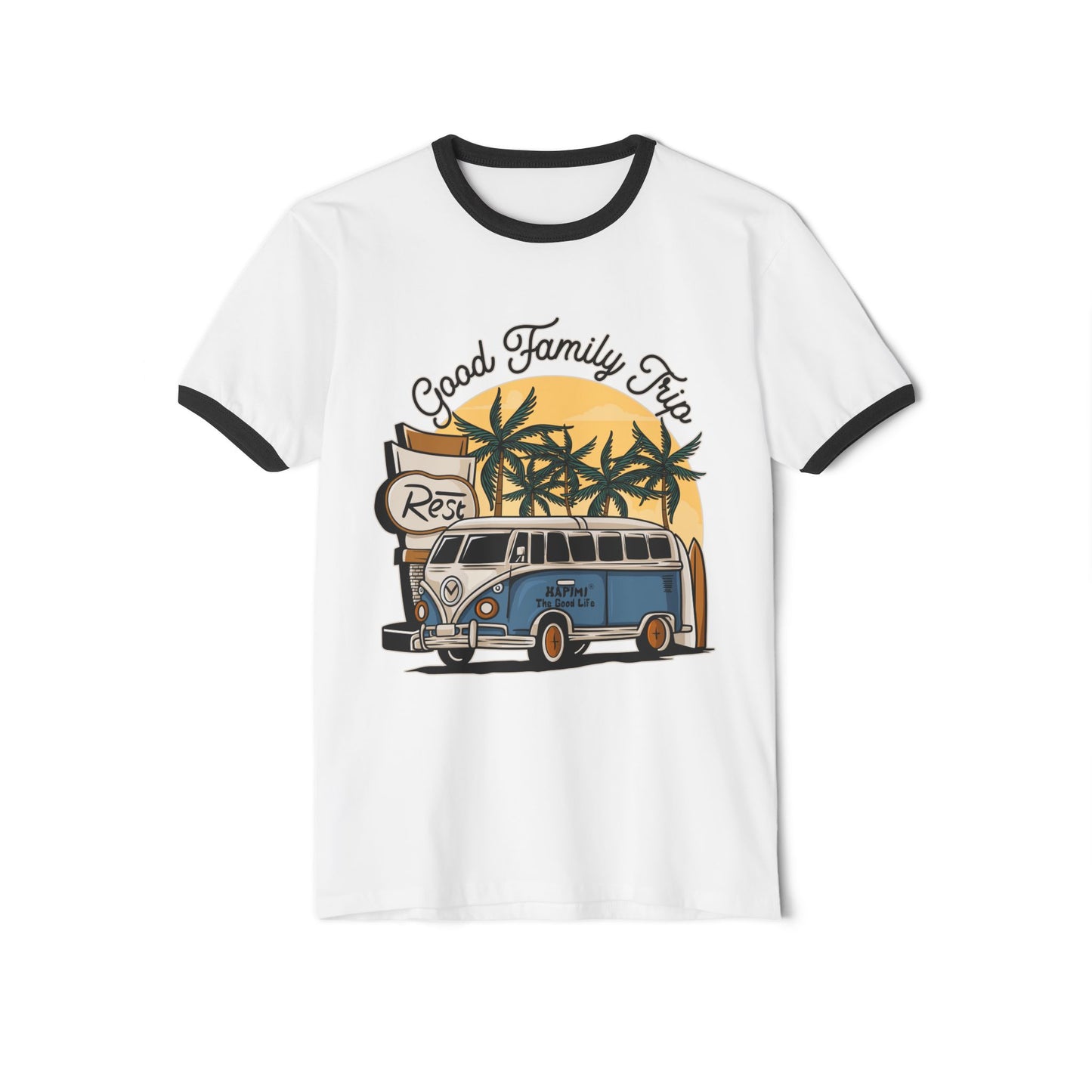 Good Family Trip Unisex Cotton Ringer T-Shirt
