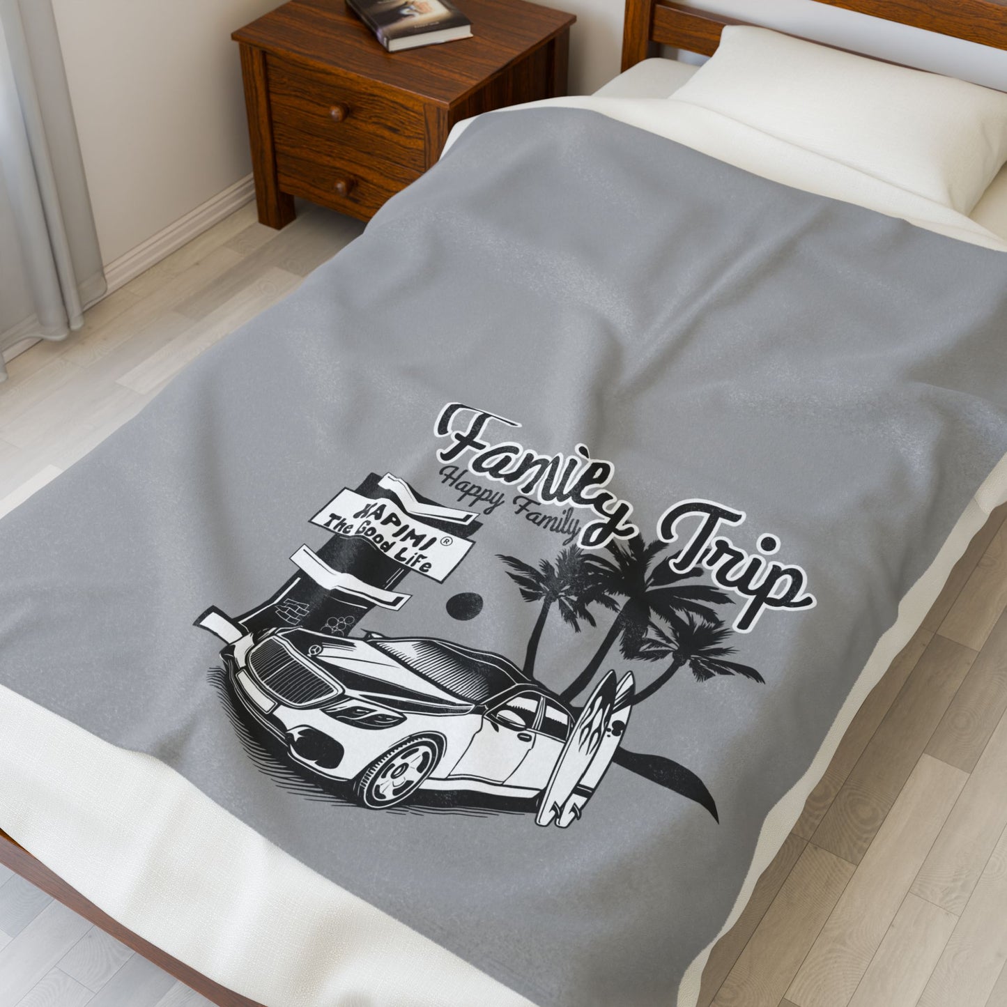 Family Trip Velveteen Plush Blanket