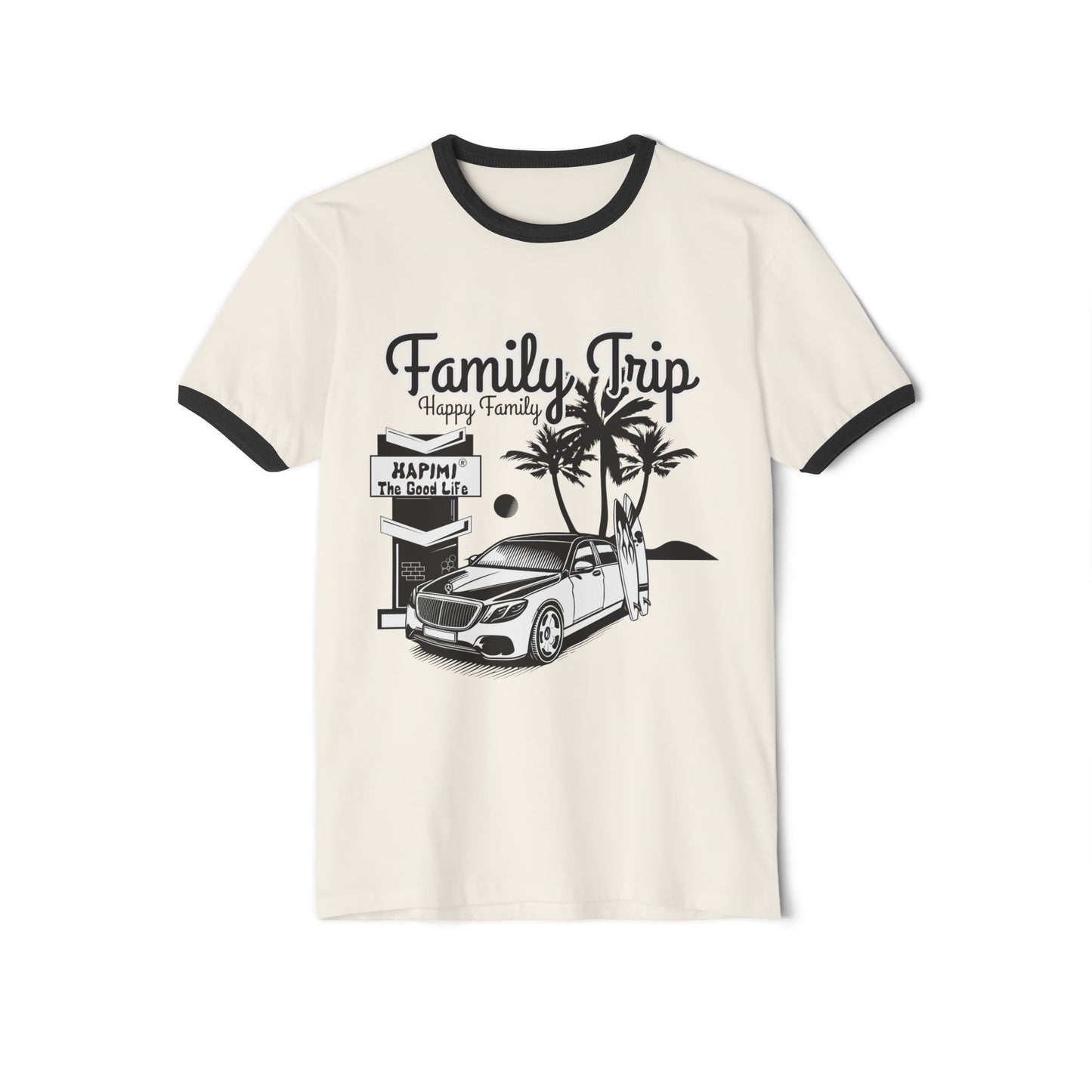 Family Trip Unisex Cotton Ringer T-Shirt
