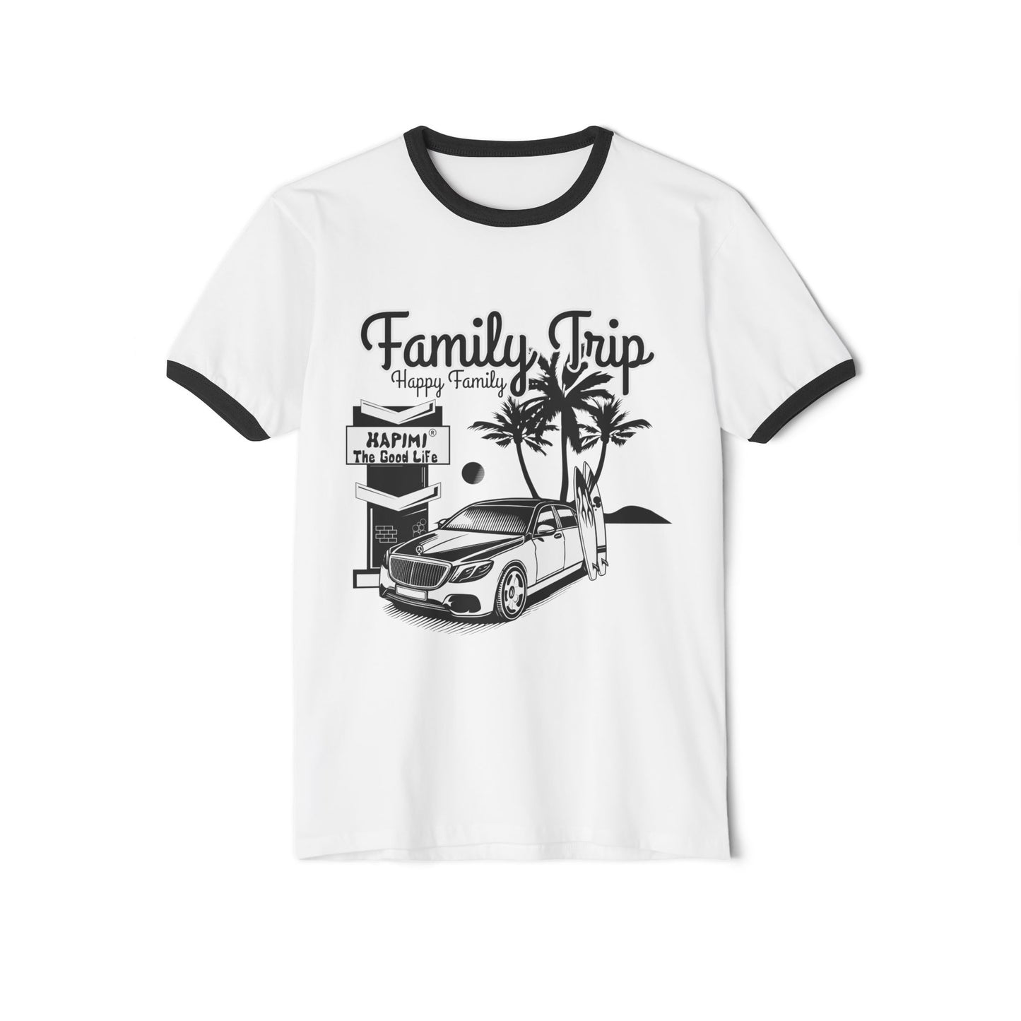Family Trip Unisex Cotton Ringer T-Shirt