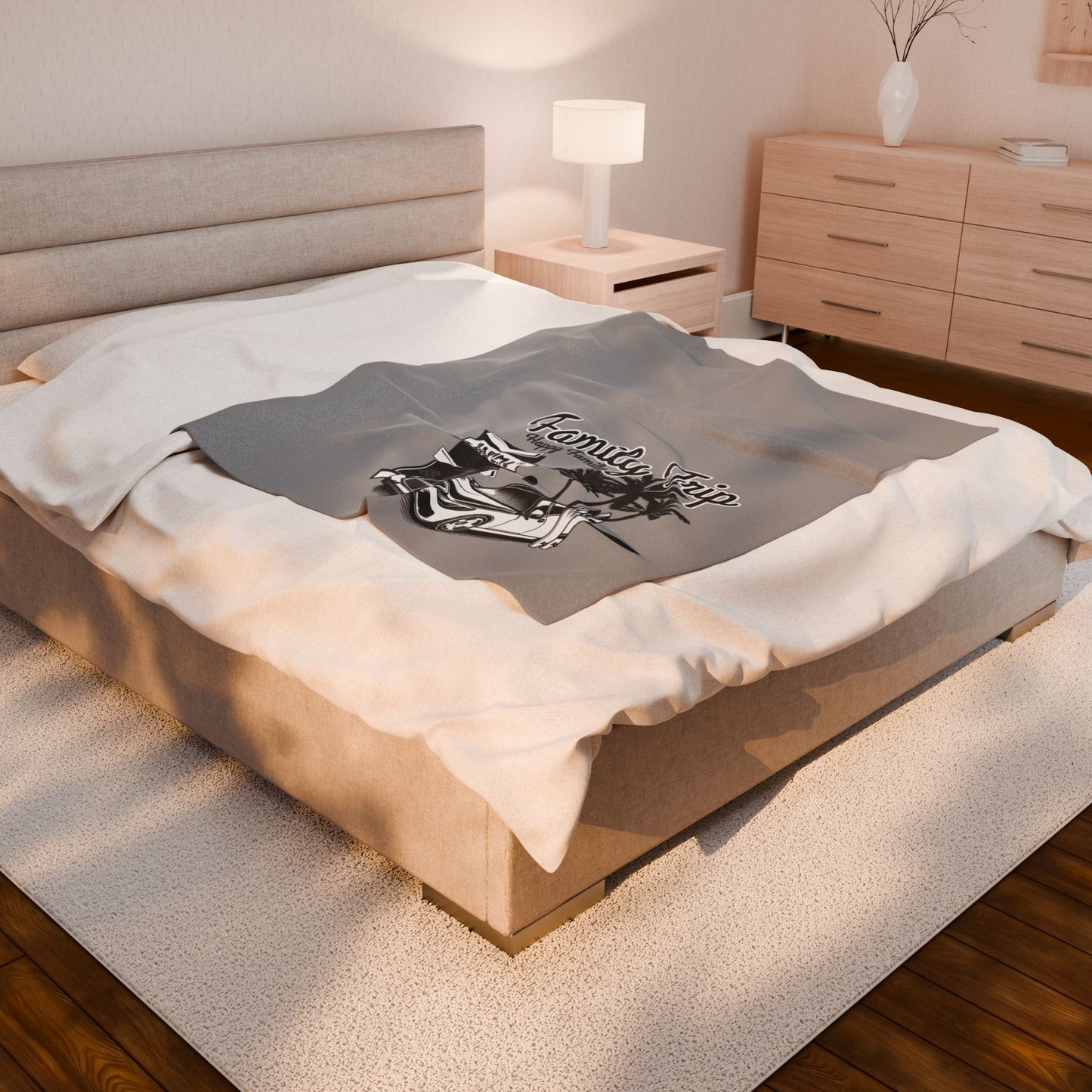 Family Trip Velveteen Plush Blanket