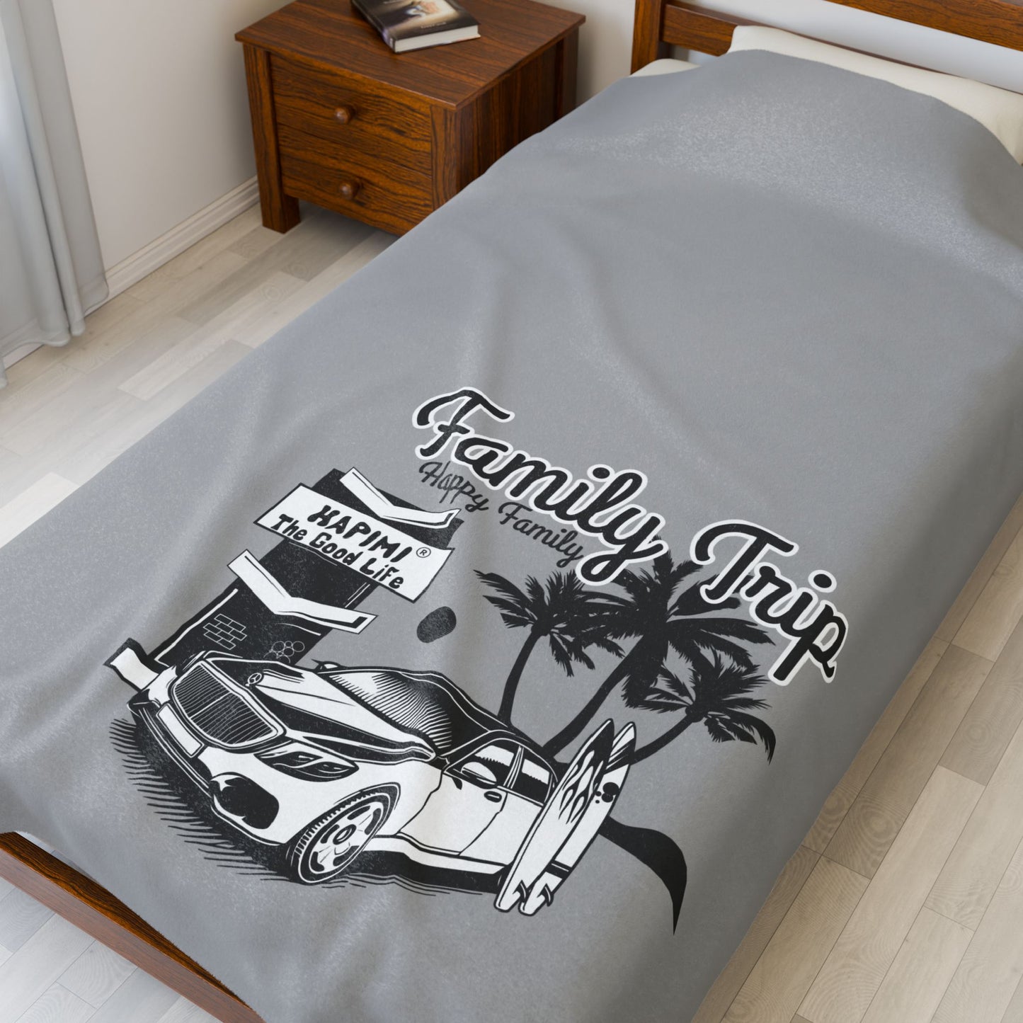 Family Trip Velveteen Plush Blanket