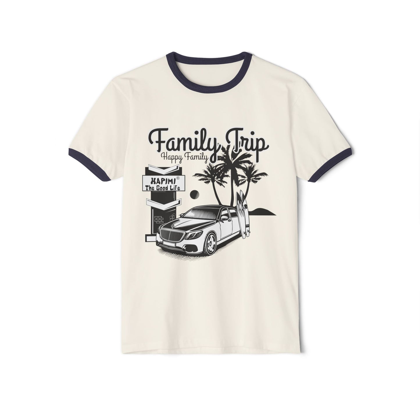 Family Trip Unisex Cotton Ringer T-Shirt
