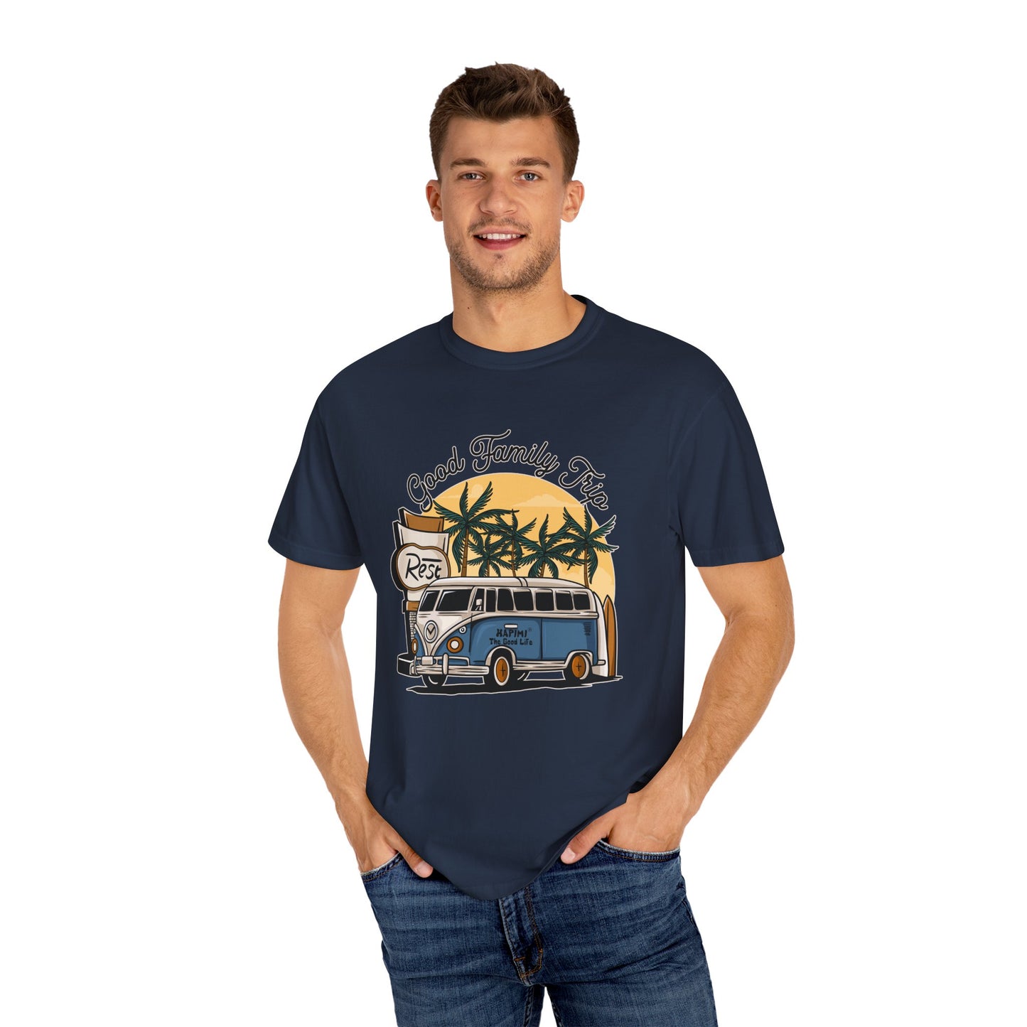 Good Family Trip Unisex Garment-Dyed T-shirt