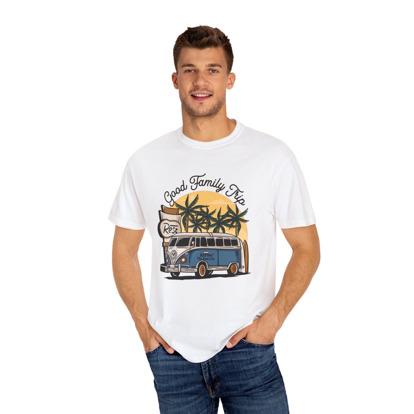 Good Family Trip Unisex Garment-Dyed T-shirt