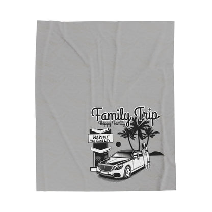 Family Trip Velveteen Plush Blanket