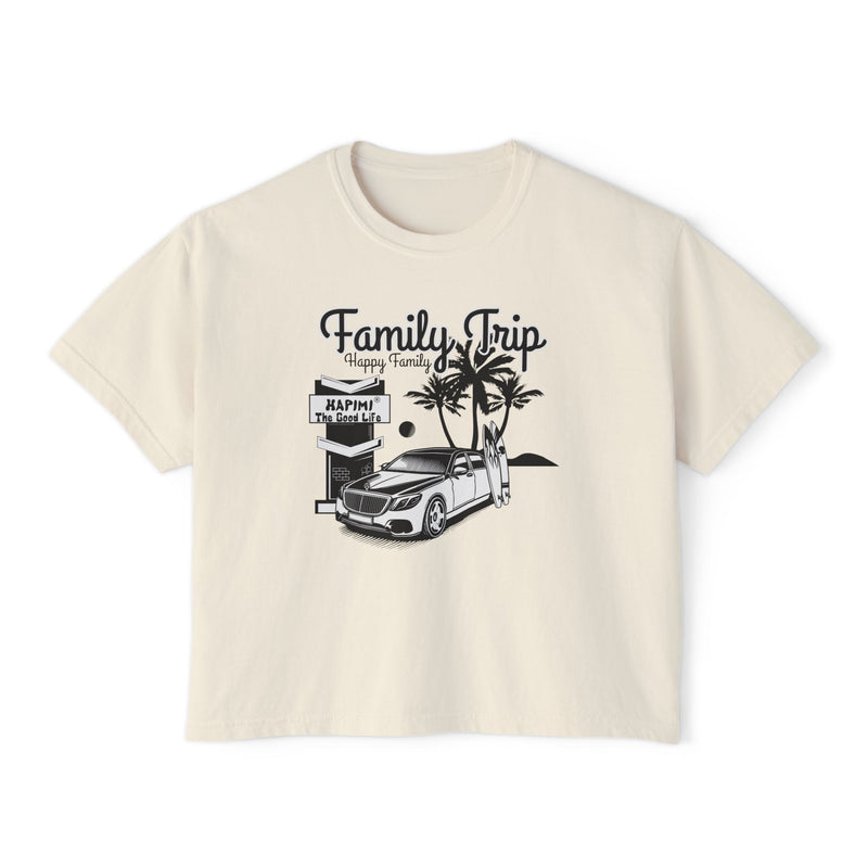 Family Trip Women's Boxy Tee – Ethically Made, Effortlessly Stylish