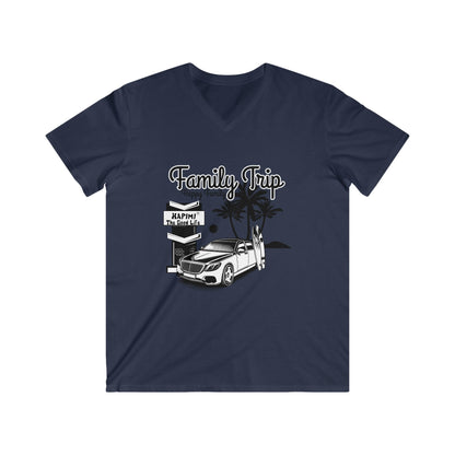 Family Trip Unisex Fitted V-Neck Short Sleeve Tee