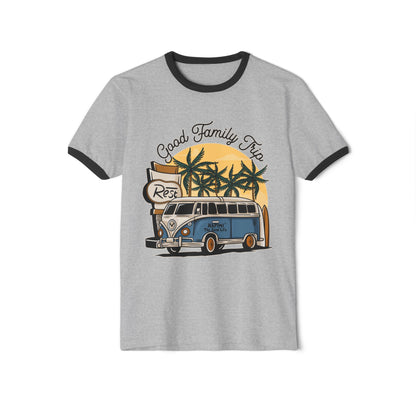 Good Family Trip Unisex Cotton Ringer T-Shirt