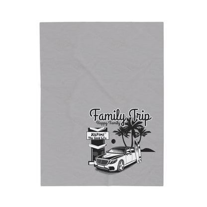 Family Trip Velveteen Plush Blanket