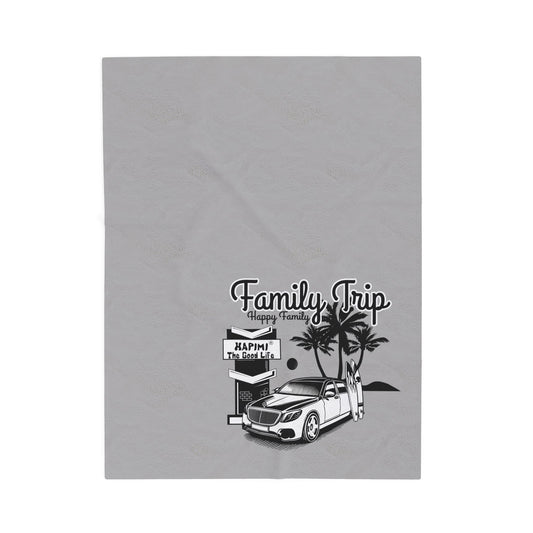 Family Trip Velveteen Plush Blanket
