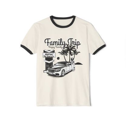 Family Trip Unisex Cotton Ringer T-Shirt