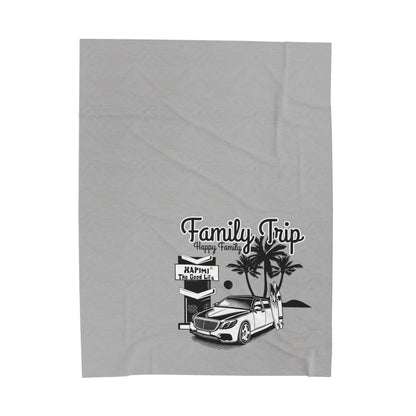 Family Trip Velveteen Plush Blanket