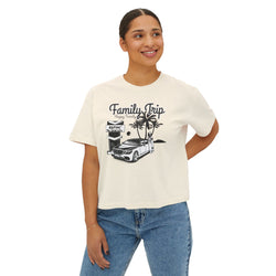 Family Trip Women's Boxy Tee – Ethically Made, Effortlessly Stylish