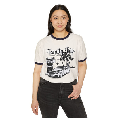 Family Trip Unisex Cotton Ringer T-Shirt