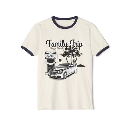 Family Trip Unisex Cotton Ringer T-Shirt
