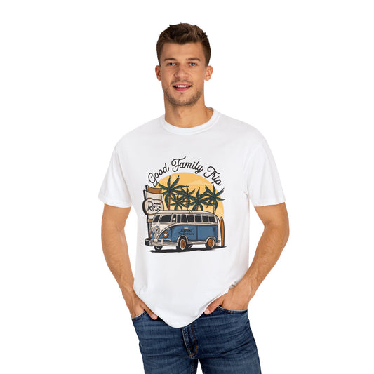 Good Family Trip Unisex Garment-Dyed T-shirt